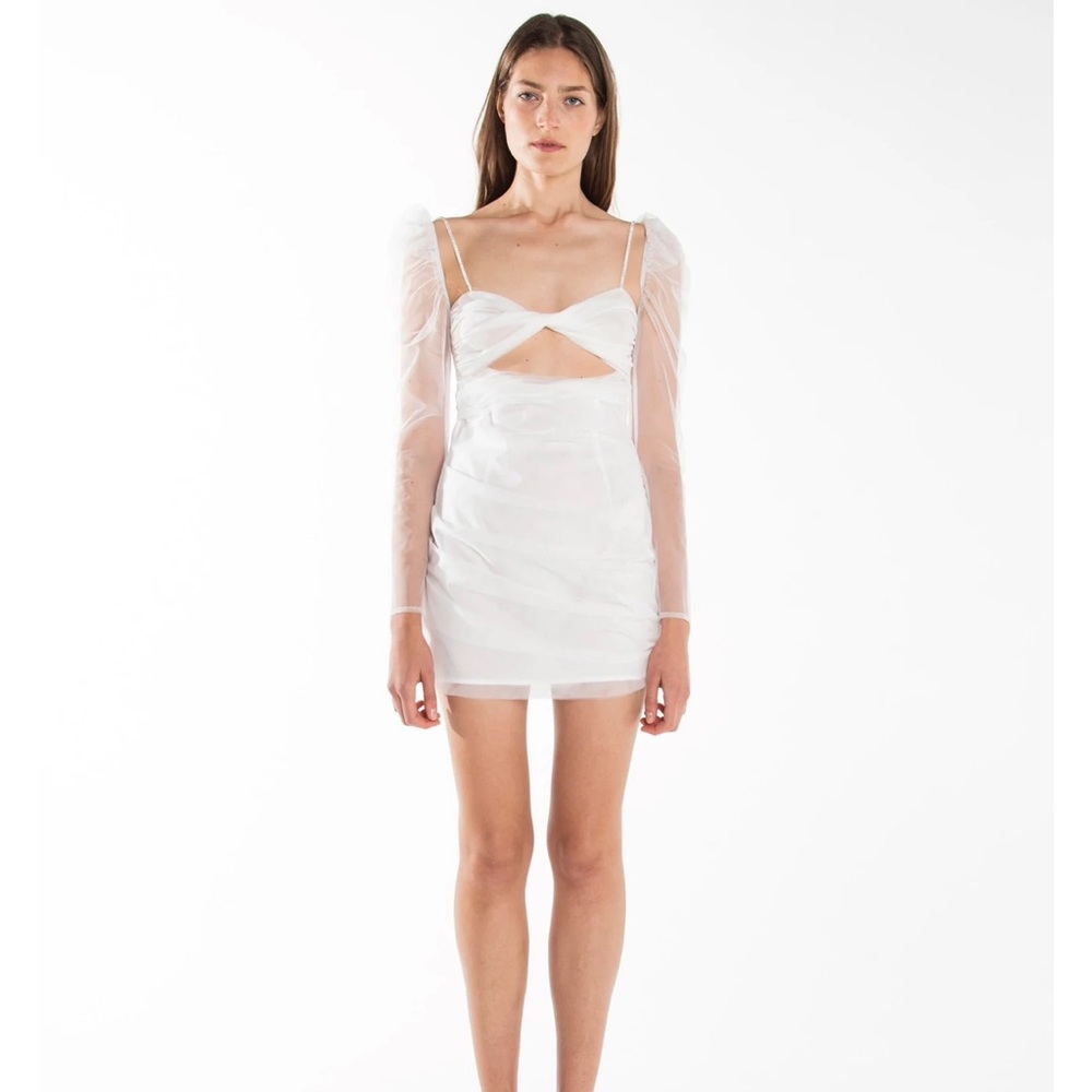 The Bar Jean Dress Blanc